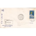 FDC ITALIA 1958 S.A.N.I.A.F. - 832 - Esposizione internazionale di Bruxelles annullo Palermo in raccomandata