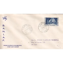 FDC ITALIA 1958 S.A.N.I.A.F. - 833 - Centenario della nascita di Giacomo Puccini - Annullo Palermo