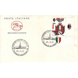 FDC ITALIA 1992 Poste Italiane Milan campione d'Italia 1991-1992 A/TO + aa/IT
