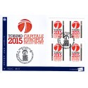 FDC - ITALIA 48/2015 Torino 2015 Capitale Europea Sport a/s quartina
