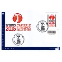 FDC - ITALIA 48/2015 Torino 2015 Capitale Europea Sport a/s codice a barre bd