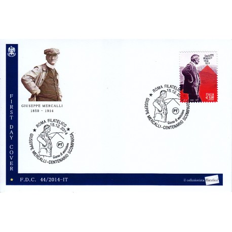 FDC ITALIA 44/2014 - Giuseppe Mercalli annullo speciale Roma