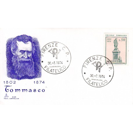 FDC ITALIA Capitolium 30/07/1974 Nicolò Tommaseo a/Firenze