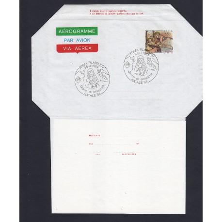 FDC ITALIA AEROGRAMMA A22 26/11/1984 NATALE '84 AS/ROMA