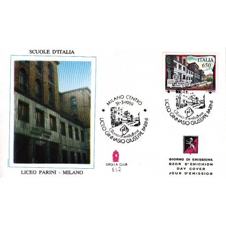 FDC ITALIA Grolla Club 31/03/1989 Scuole d'italia Liceo Parini