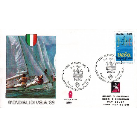 FDC ITALIA Grolla Club 08/04/1989 Campionati di Vela 