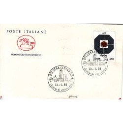 FDC ITALIA Poste Italiane 13/01/1989 Lotta contro Aids AF/Bologna