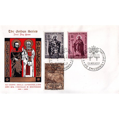 FDC VATICANO The Golden Series 1963 Apostolato S. Cirillo e Metodio