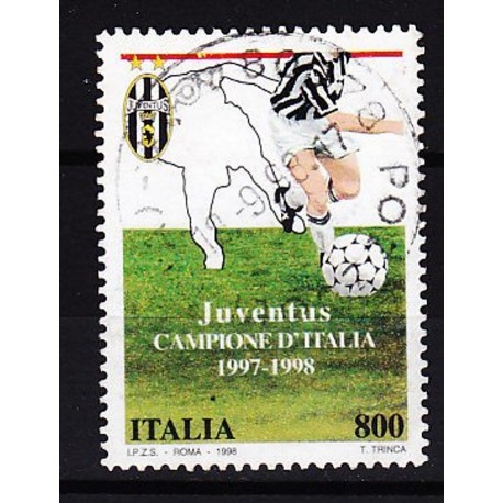 1998 Italia Repubblica - Unif. 2382 - Juventus campione d Italia 1997-1998 - usato