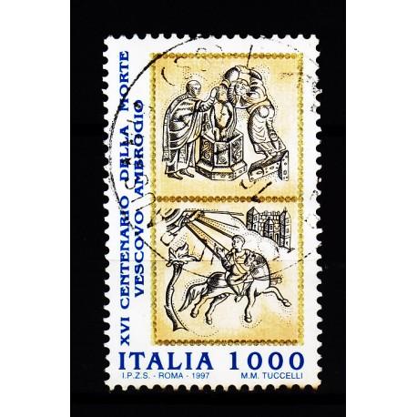 1997  Italia Repubblica - Unif. 2304 -- vescovo ambrogio  -  usato