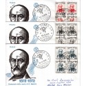 FDC ITALIA 1972 Filagrano Unif. 1168/0 Mazzini quartina raccomandata