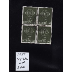 Italia Repubblica 1959 Unif.  877 francobolli romagna  MNH quartina