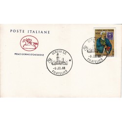 FDC ITALIA 1988 Poste Italiane Cavallino Unif. 1872 Giornata della filatelia a/GE