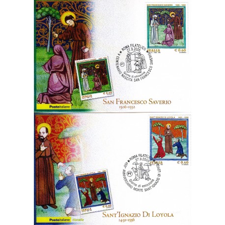 FDC ITALIA 2006 Cartolina Poste Italiane Unif. 292/3 Sant'Ignazio S. Francesco AS