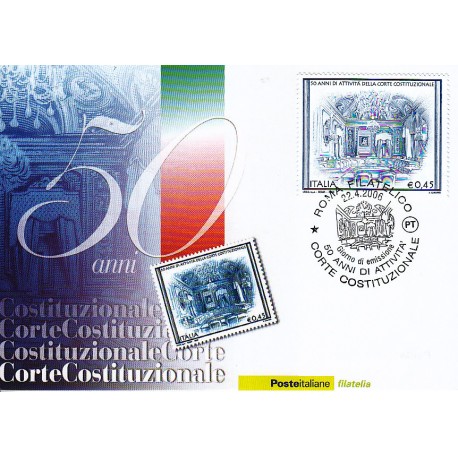 FDC ITALIA 2006 Cartolina Poste Italiane Unif. 2945 Corte Costituzionale
