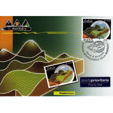FDC ITALIA 2006 Cartolina Poste Italiane Unif. 2938 Giornata della Montagna