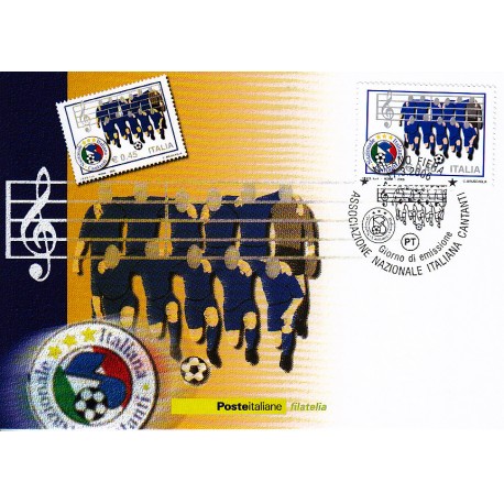 FDC ITALIA 2006 Cartolina Poste Italiane Unif. 2932 Nazionale Cantanti