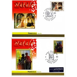 FDC ITALIA 2005 Cartolina Poste Italiane Unif. 2893/4 Natale