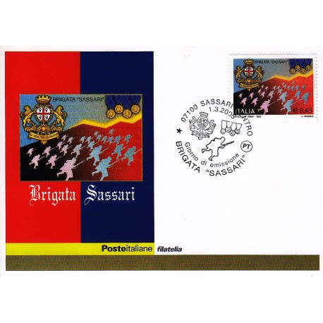 FDC ITALIA 2005 Cartolina Poste Italiane Unif. 2848 Brigata Sassari