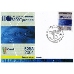 FDC ITALIA 2004 Cartolina Poste Italiane Unif. 2834 Sport per Tutti