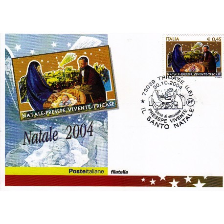 FDC ITALIA 2004 Cartolina Poste Italiane Unif. 2829 Il Santo Natale