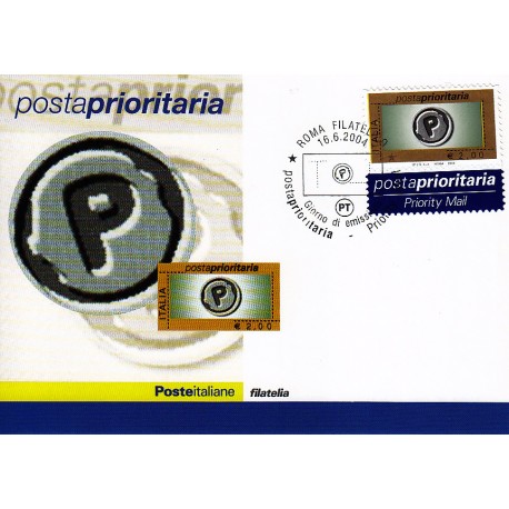 FDC ITALIA 2004 Cartolina Poste Italiane Unif. 2809 Posta Prioritaria 2,00 €