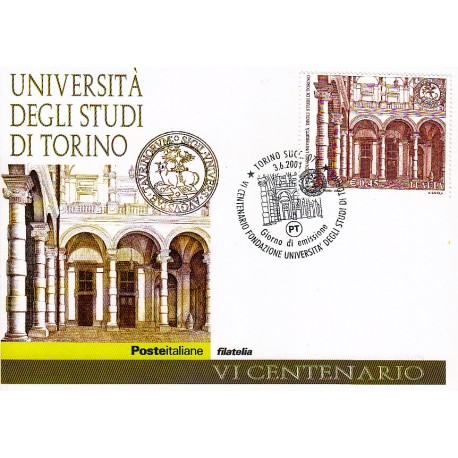 FDC ITALIA 2004 Cartolina Poste Italiane Unif. 2806 Università di Torino