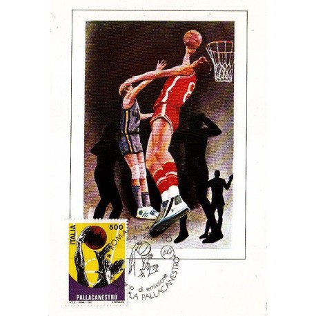 FDC ITALIA 1991 Cartolina Roma Unif. 1988 La Pallacanestro A/RM