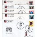 FDC ITALIA 1977 Grolla Club Unif. 1375/9 Artisti Italiani A/S APG