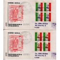 FDC ITALIA 1971 Rodia Unif. 1149/50 Fondazione Repubblica A/PA Quartina Raccomandata