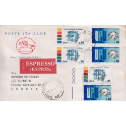 FDC ITALIA 1974 Poste Italiane Cavallino Unif. 1271/72 UPU raccomandata