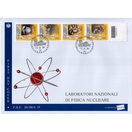 FDC ITALIA 33/2014 Unif. 3568/71 Fisica Nucleare A/Venaria Codicea barre bd