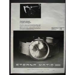 Pubblicità Advertising 1966 orologi Eterna Matic 3000