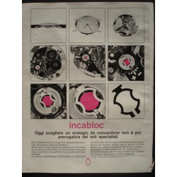 Pubblicità Advertising 1966 orologi incabloc