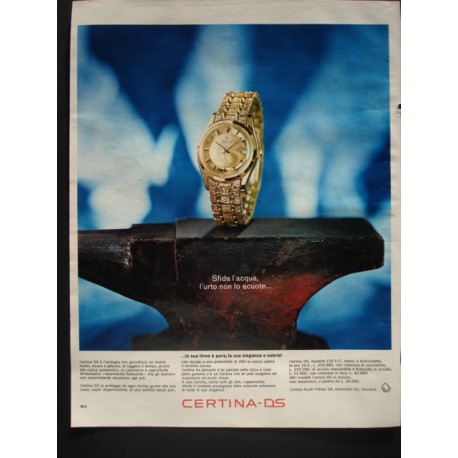 Pubblicità Advertising 1966 orologi Certina ds