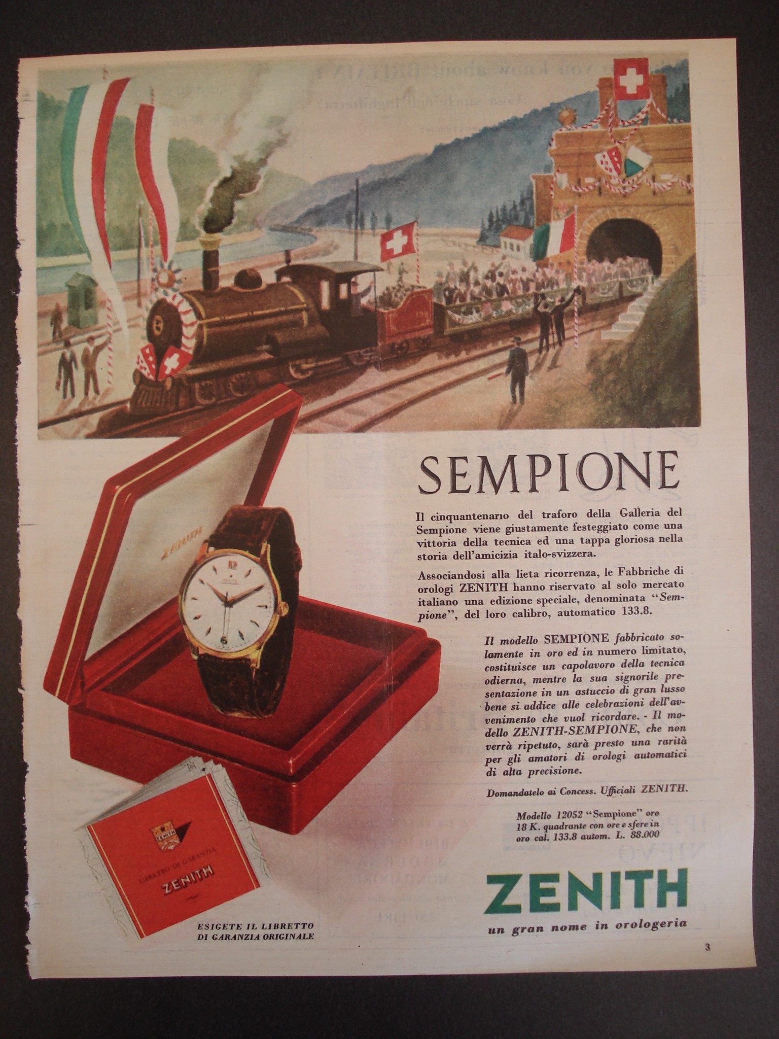 Publicité Vintage "Viaggio Al Centro Dell'Orologio" - Manuel Bien Conservé