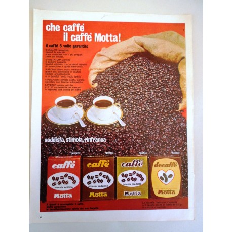 Pubblicità Advertising 1962 alimentari caffè Motta