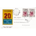 FDC ITALIA 1959 RODIA Unif. 879 - Giornata della Filatelia dittico a/s ROMA