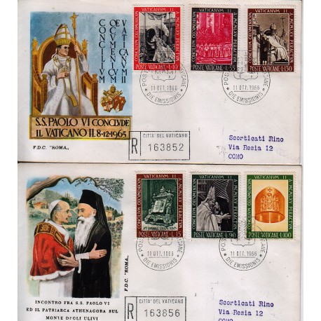 FDC VATICANO Roma 1966 Chiusura Concilio Vaticano II raccomandata