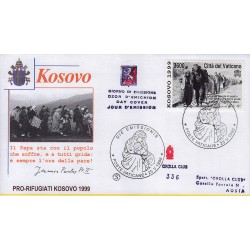 FDC VATICANO 1999 Grolla Unif. 1170 Kosovo 1999 1 buste