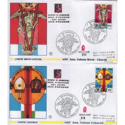 FDC VATICANO 1996 Grolla Unif. 1046/7 Unione Brest-Litovsk 2 Buste