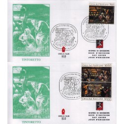 FDC VATICANO 1994 Grolla Unif. 1002/3 Natale Tintoretto