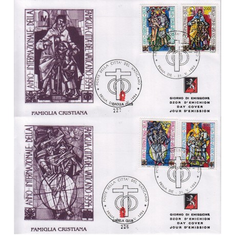 FDC VATICANO 1994 Grolla Unif. 994/7 Anno Internazionale della Famiglia