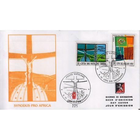 FDC VATICANO 1994 Grolla Unif. 990/1 Assemblea per l'Africa nel Sinodo