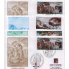 FDC VATICANO 1994 Grolla Unif. 981/88 Restauro Cappella Sistina 4 buste