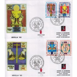 FDC VATICANO 1993 Grolla Unif. 967/70 Congresso Ecumenico Siviglia