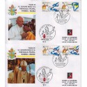 FDC VATICANO 1992 Grolla Unif. A92/A95 Posta Aerea I Viaggi di G. Paolo II nel Mondo