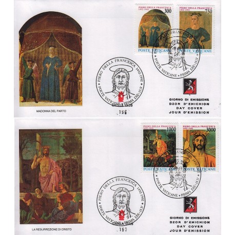 FDC VATICANO 1992 Grolla Unif. 938/41 Piero della Francesca