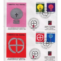 FDC VATICANO 1989 Grolla Unif. 870/3 Congresso Eucaristico Internazionale a Seul