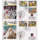 FDC VATICANO 1988 Grolla Unif. A83/A87 Posta Aerea Viaggi di G. Paolo II nel Mondo